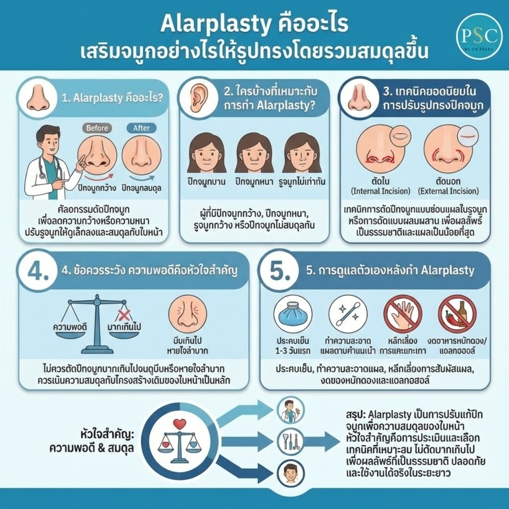 Alarplasty คืออะไร เสริมจมูกอย่างไรให้รูปทรงโดยรวมสมดุลขึ้น