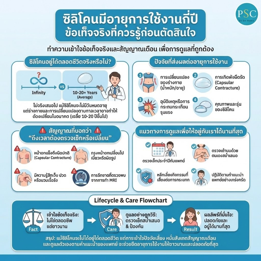ซิลิโคนมีอายุการใช้งานกี่ปี ข้อเท็จจริงที่ควรรู้ก่อนตัดสินใจ