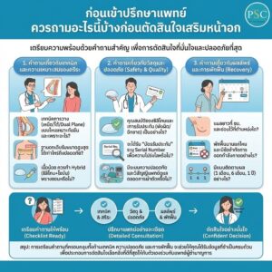 ก่อนเข้าปรึกษาแพทย์ ควรถามอะไรบ้างก่อนตัดสินใจเสริมหน้าอก