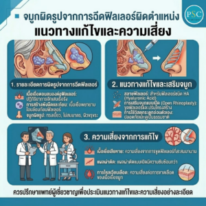 จมูกผิดรูปจากการฉีดฟิลเลอร์ผิดตำแหน่ง แนวทางแก้ไขและความเสี่ยง