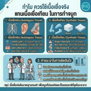 ทำไม ควรใช้เนื้อเยื่อจริง แทนเนื้อเยื่อเทียม ในการทำจมูก