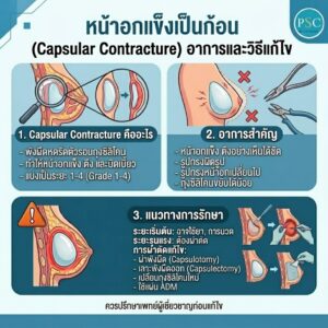 หน้าอกแข็งเป็นก้อน (Capsular Contracture) อาการและวิธีแก้ไข