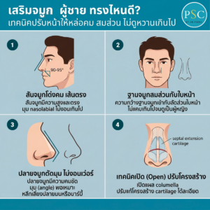 เสริมจมูกผู้ชาย ทรงไหนดี? เทคนิคปรับหน้าให้หล่อคม สมส่วน ไม่ดูหวานเกินไป