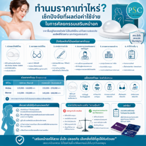 ทำนมราคาเท่าไหร่? เช็กปัจจัยที่ผลต่อค่าใช้จ่ายในการศัลยกรรมเสริมหน้าอก